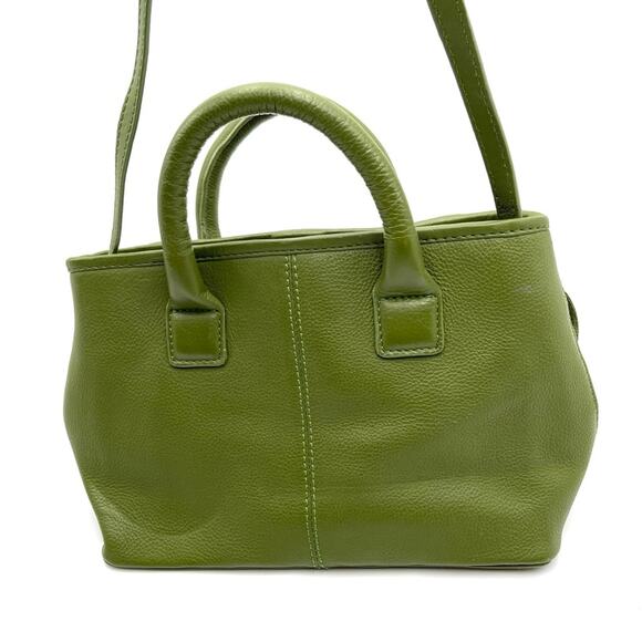 KOOBA Laos Lime Leather small Satchel Purse Handbag Crossbody - Picture 3 of 11